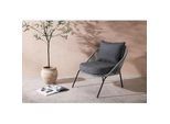 Loungesessel Lindos Grau, Schwarz
