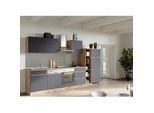 Küchenzeile Turin ohne Geräte ca. 330 cm Grau/Wotaneiche