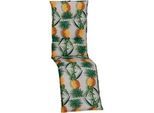 Relaxsesselauflage ca. 170x46 cm Beige Ananas