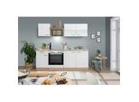 Küchenblock Merle mit Geräten ca. 210 cm Weiß