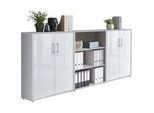Aktenschrank Office Edition Sw Set 9 Grau/Weiß