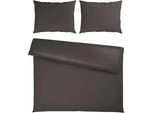 Bettwäsche Xenia Uni XXL Anthrazit ca. 200x220cm