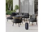 Dining-Loungeset Lissa Dunkelg Outdoorstoff/Metall/Polywood