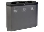 Wertstoffsammler Sixco smart, Volumen 3 x 45 l, eisenglimmer kaiserkraft