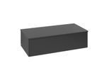 Villeroy und Boch Antao Waschtisch-Unterschrank L40000PD mit Beleuchtung, 1 Auszug, 1000 x 268 x 500 mm, Front ohne Struktur, Black Matt Lacquer / Black Matt Lacquer