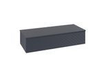 Villeroy und Boch Antao Sideboard L41100HG mit Beleuchtung, 1 Auszug, 1200 x 268 x 500 mm, Front mit Struktur, Midnight Blue Matt Lacquer / Midnight Blue Matt Lacquer