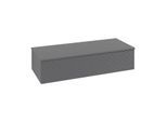 Villeroy und Boch Antao Sideboard L41100GK mit Beleuchtung, 1 Auszug, 1200 x 268 x 500 mm, Front mit Struktur, Anthracite Matt Lacquer / Anthracite Matt Lacquer
