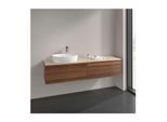 Villeroy und Boch Antao Waschtisch-Unterschrank K37053HM 160x36x50cm, Hahnlochbohrung, Waschbeckenplattenfarbe botticino, warm walnut