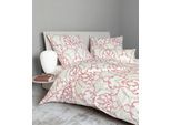 Bettwäsche JANINE "CARMEN S 55058", pink (fuchsia, pink), B/L: 135cm x 200cm, 1 Stk., 1 Stk., Interlock-Jersey, B/L: 80cm x 80cm, 2 Stk., Interlock-Jersey, Obermaterial: 100% Baumwolle, Bettwäsche, Bettwäsche, mit Reißverschluss