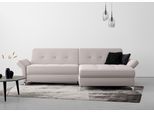 Ecksofa HOME AFFAIRE "Maredo L-Form", beige (sand), B:284cm H:89cm T:179cm, 100% Polyester, Sofas, Ecksofa, Federkern, wahlweise auch mit Kopfteil- und Armlehnverstellung