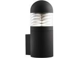 SEARCHLIGHT Außen-Wandleuchte "Bronx Outdoor Wall Light-Black Metal, Clear Glass & Polycarb", schwarz (schwarz und klar), 1, H: 41,5cm, 1 Stk., Leuchten