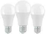 EGLO LED-Leuchtmittel "LM_LED_E27 Leuchtmittel - E27 - 3X11,5W - IP20", Energieeffizienz: E (A-G), transparent, L:11cm Ø:6cm, Leuchtmittel, Glühbirne, 3er Set, L11 x Ø6 cm