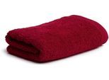 Handtücher MÖVE "Superwuschel", rot (ruby), B:60cm L:110cm, Walkfrottee, Baumwolle, Handtücher, Handtuch mit Bordüre, 100% Premium Cotton Baumwolle, einfarbig, weich