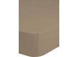 Spannbettlaken GOOD MORNING "Jersey Spannbettlaken", beige (sand), B:90cm L:200cm, Jersey, Obermaterial: 100% Baumwolle, Bettlaken, Spannbettlaken, 100% Baumwolle, Jersey, Rundumgummi, bis 25 cm höhe, 90/100x200, Weiß