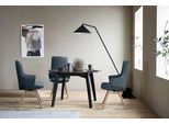 Polsterstuhl STRESSLESS "Laurel", blau (oxford blau paloma, eiche gekalkt), B:58cm H:105cm T:60cm, Leder PALOMA: PALOMA ist ein durchgefärbtes Semianilin-Möbelleder mit natürlicher Narbung., Stühle, Polsterstuhl, High Back mit Armlehne, Größe L, mit schräggestellten Beinen in Eiche