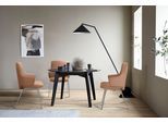 Polsterstuhl STRESSLESS "Laurel", braun (latte batick, schwarz matt), B:58cm H:92cm T:59cm, Leder BATICK: BATICK ist ein leicht korrigiertes, durchgefärbtes und genarbtes Möbelleder, bei dem die meisten Unebenheiten und Spuren in der Regel entfernt wurden., Stühle, Polsterstuhl, Low Back mit Armlehne, Größe L, mit Beinen aus Stahl in Schwarz matt