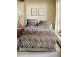 Bettwäsche IRISETTE "Wave 8507", lila (beere), B/L: 140cm x 200cm, 1 Stk., 1 Stk., Mako-Satin, B/L: 90cm x 70cm, 2 Stk., Mako-Satin, Obermaterial: 100% Baumwolle, Bettwäsche, Bettwäsche, anschmiegsam und atmungsaktiv