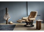 Relaxsessel STRESSLESS "Mayfair", braun (almond paloma), B:79cm H:101cm T:77cm, Leder BATICK: BATICK ist ein leicht korrigiertes, durchgefärbtes und genarbtes Möbelleder, bei dem die meisten Unebenheiten und Spuren in der Regel entfernt wurden.;Leder PALOMA: PALOMA ist ein durchgefärbtes Semianilin-Möbelleder mit natürlicher Narbung.;ROHLEDER Stoff Q2 FARON: Ein fester zuverlässiger Bouclé mit ein