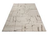 Teppich WECON HOME "Nils", beige (creme,beige), B:120cm H:18mm L:170cm, Kunstfaser, Teppiche, Teppich, Gewebt, Hoch-Tief, pflegeleicht, abstraktes Muster, Scandi, Wohnzimmer