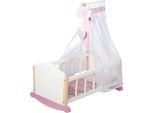 Puppenwiege ROBA "Wiege Scarlett", weiß, Puppenmöbel, KinderB:35cm H:68cm T:52cm, Holz, B:35cm H:68cm T:52cm