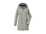 Parka KILLTEC "KOS 35 WMN PRK", Damen, Gr. 40, graugrün, Obermaterial: 100% Polyester.Futter: 100% Polyester, Jacken Parka, Wasser- und winddichter Damenparka, atmungsaktiv, verstellbar