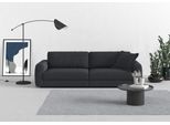 Big-Sofa TRENDMANUFAKTUR "Bourbon Mega, bequem, viel Platz, Breite 264cm", grau (graphite), B:264cm H:84cm T:126cm, 92% Polyester, 8% Nylon, Sofas, Big-Sofa, extra tiefe Sitzfläche, wahlweise mit Sitztiefenverstellung bestellbar