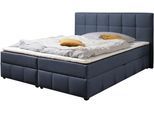 Boxbett HOME AFFAIRE "Niemes inkl. Bettkasten und Topper, auch in Überlänge erhältlich", denim, blau, B:212cm L:230cm, Komplettbetten, Boxbett mit Bettkasten, inkl. Topper