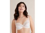 Bügel-BH CONTURELLE "Provence", Damen, Gr. 70, Cup H, rosa (porcelain rose), Obermaterial: 66% Polyamid, 24% Polyester, 10% Elasthan, BHs Bügel-BH, Dekorativer Außenträger ist elastisch und längenverstellbar