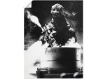 Wandbild ARTLAND "Godzilla III", schwarz (farbe bild(er): schwarz), B:30cm H:40cm, Bilder, als Leinwandbild, Poster in verschied. Größen