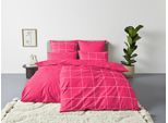 Bettwäsche OTTO HOME "Nature", pink (hellpink), B/L: 135cm x 200cm, 1 Stk., 1 Stk., Renforcé, B/L: 80cm x 80cm, 2 Stk., Renforcé, Obermaterial: 100% Baumwolle, Bettwäsche, Bettwäsche, Bettwäsche in unregelmäßigem Karo-Muster