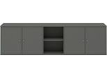 Sideboard HAMMEL FURNITURE "Mistral, Hochwertig Schrank, hängend/stehend montierbar", grau (graphit), B:220cm H:61cm T:42cm, Sideboards, Sideboard, mit Türen, B: 220 cm, anpassungsbar Designmöbel