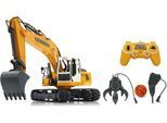 RC-Bagger JAMARA "Liebherr R936", gelb, Fernlenkfahrzeuge, KinderB:16cm H:23cm T:50cm, Kunststoff, Metall, mit Licht und Sound, B:16cm H:23cm T:50cm