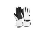 Skihandschuhe REUSCH "Helena R-TEX XT", Damen, Gr. 6,5, schwarz-weiß (weiß, schwarz), 87% Polyester, 11% Lederimitat, 2% Elasthan, mehrfarbig, Handschuhe, in extrawarmer, wasserdichter und atmungsaktiver Ausführung