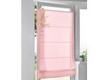 Raffrollo KUTTI "Brondby Move" Gr. 6, rosa (rosé), B:80cm H:210cm, Obermaterial: 100% Polyester, Raffrollos, Klemmfix, Klemmträger, halbtransparent, uni, Basic, pflegeleicht