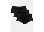 Midislip SLOGGI "24/7 Microfibre", Damen, Gr. 50, schwarz, Microfaser, Obermaterial: 88% Polyamid, 12% Elasthan, unifarben, körpernah, Unterhosen, Microfaser, weich, atmungsaktiv, elastisch