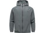 Anorak RAGWEAR "Roog A", Herren, Gr. L (52), dunkelgrau, Obermaterial: 94% Polyester, 6% Elasthan. Innenfutter: 100% Polyester, lässig geschnitten hüftlang, hoch geschlossener Ausschnitt, Ärmel ohne Ärmelschlitz Bündchen mit innenliegendem Gummizug, Jacken, Sportliche Übergangsjacke mit Kapuze