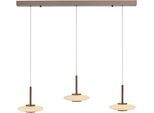 NEUHAUS PURE LED Pendelleuchte "PURE Vitrum", schwarz, metal braun, 3, Ø 22cm H: 80cm, 1 Stk., Leuchten, Comfort Lift, dimmfähig über separaten Tronicdimmer, LED Pendelleuchte
