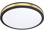EGLO Deckenleuchte "Pescaito Deckenleuchte, Wohnzimmerlampe, Stahl und Kunststoff, Lampe", schwarz, 1, Ø 38cm H: 6,5cm, 1 Stk., Leuchten, Wandlampe, Deckenlampe Wohnzimmerlampe, Lampe, Ø 38 cm, Deckenleuchte