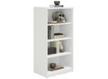Xora Regal , Weiss , Holzwerkstoff , 3 Fächer , 55x110x36 cm , Typenauswahl, Beimöbel erhältlich , Wohnzimmer, Regal, Bücherregale