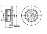ATE Bremsscheibe 24011101271 voll 279mm 10mm für Vaughall