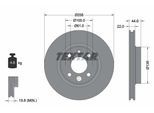TEXTAR Bremsscheibe PRO 92255203 258mm 22mm für RENAULT DACIA SMART
