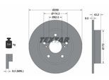 TEXTAR Bremsscheibe PRO 92308303 259mm 9mm für Suzuki