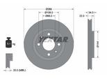 TEXTAR Bremsscheibe PRO 92111503 266mm 22mm für Peugeot Citroën Vaughall Opel FENGSHEN (DF-PSA)
