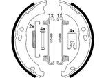 ATE Bremsbackensatz, Feststellbremse 03013740042 für Fiat Peugeot