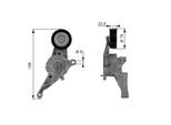 GATES Riemenspanner, Keilrippenriemen t38436 für Ford VW
