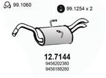 ASSO Endschalldämpfer 127144 für Fiat AUTOBIANCHI Peugeot TALBOT