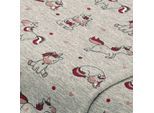 Sweatstoff "Einhorn" mit Elasthan, grau-melange