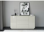 Sideboard "Reno", kaschmir matt lack, glas kaschmir glanz, B:182cm H:102cm T:42cm, Glas, Holzwerkstoff, SET ONE BY MUSTERRING, Sideboards, Sideboard, Mit Sockel in diversen Farben, 102 cm Höhe & Farbauswahl