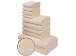 Handtuch Set OTTO HOME "Kapra, Premium Handtücher, 100% Baumwolle, 500 gr/m², 10-tlg.", beige (natur), 10 Stk., Frottier, Frottier, Obermaterial: 100% Baumwolle, Handtuch-Sets, Handtuch Set, 2 Duschtücher, 4 Handtücher, 4 Gästehandtücher, 5 Jahre Garantie