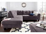 Ecksofa SIT & MORE "Varese L-Form", grau (fango), B:240cm H:91cm T:214cm, Luxus-Microfaser (100% Polyester)IStruktur fein (100% Polyester)IFlachgewebe (95% Polyester, 5% Polyamid), Sofas, Ecksofa, mit Federkern, wahlweise mit Bettfunktion und Stauraum